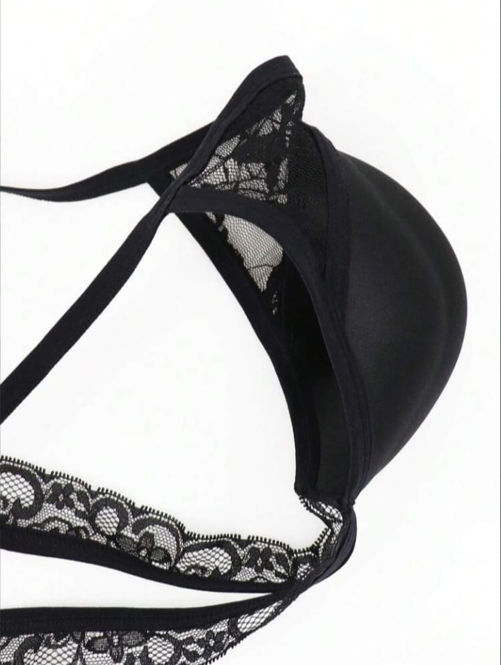 FANDY Fashionable Alluring Breathable Black Lace Trim High-Cut Backless mens sexy underwear